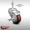 Service Caster 3 Inch SS Maroon Polyurethane Swivel 3/8 Inch Threaded Stem Caster Brake SCC SCC-SSTS20S314-PPUB-MRN-TLB-381615 - alternate 1